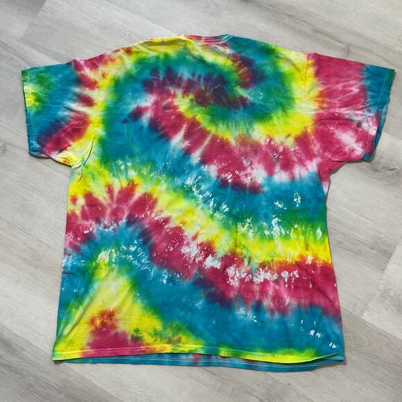 Fruit of the Loom Multicolor Tie Dye Mickey Mouse Adult XL Tee - Picture 2 of 6